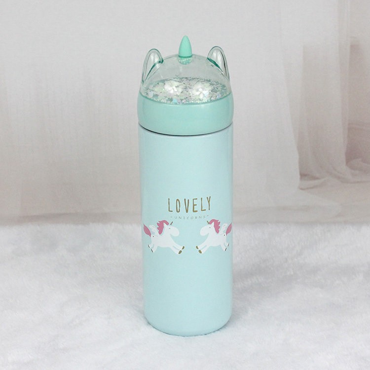 B-L-8014 Термос "Unicorn head", blue (330 мл)