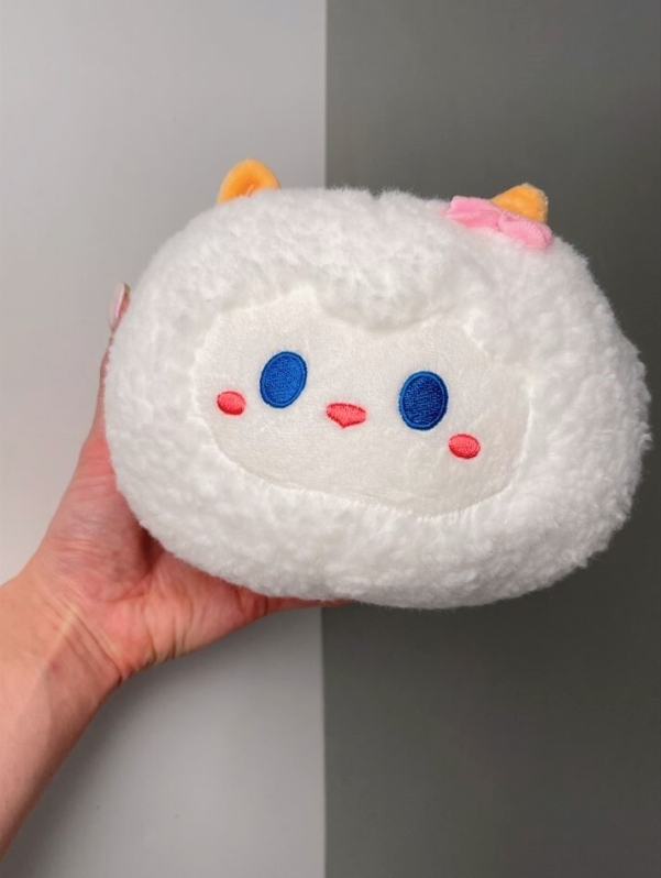 Мягкая игрушка "Голова ЛАМА", белый, 19 см