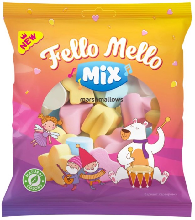Жевательный зефир (Marshmallows) &quot;FELLO MELLO&quot; (набор 5 шт*85 гр) 