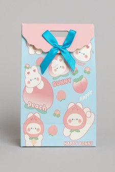 Пакет подарочный (XS) "Bunny peach", blue (16.5*12.5*6)