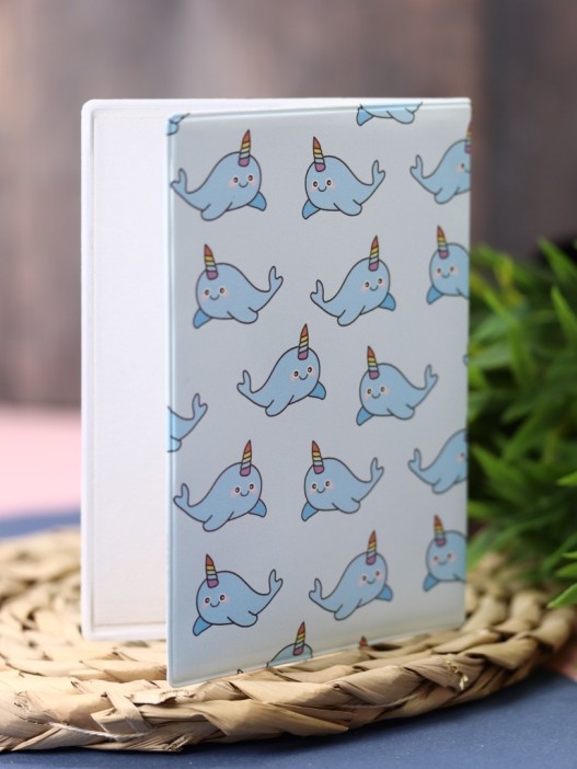ОБЛОЖКА ДЛЯ ПАСПОРТА Cute Whale, плотность 600 мкм 