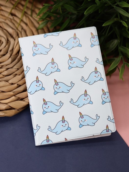 ОБЛОЖКА ДЛЯ ПАСПОРТА Cute Whale, плотность 600 мкм 