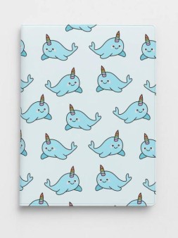 ОБЛОЖКА ДЛЯ ПАСПОРТА Cute Whale, плотность 600 мкм