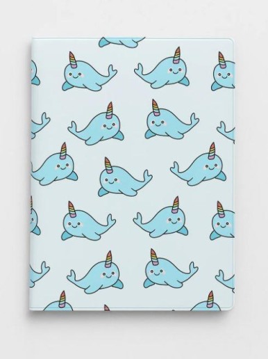 ОБЛОЖКА ДЛЯ ПАСПОРТА Cute Whale, плотность 600 мкм