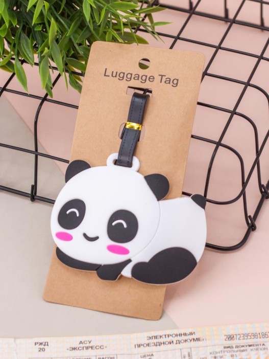 Бирка для багажа "Serious panda" 