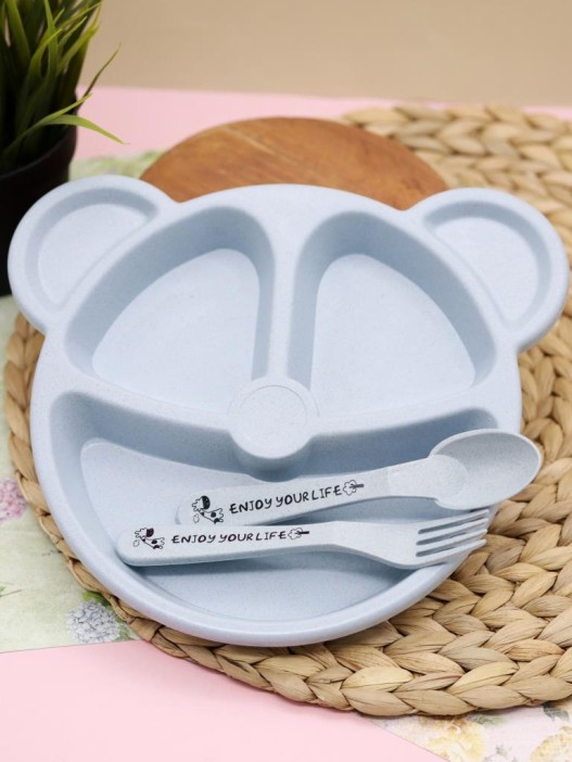 Тарелка &quot;Bear&quot;, blue (ложка+вилка) 