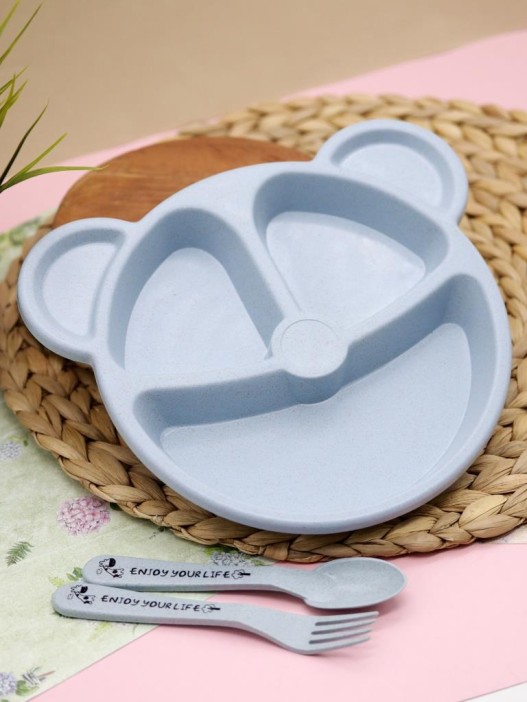 Тарелка &quot;Bear&quot;, blue (ложка+вилка) 