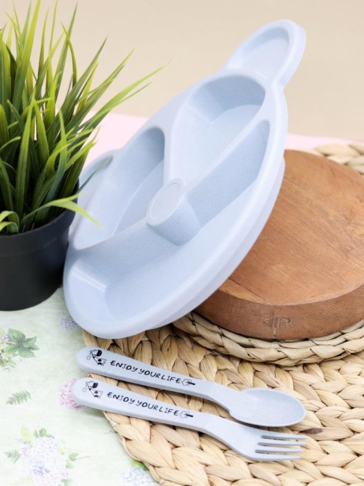 Тарелка &quot;Bear&quot;, blue (ложка+вилка) 