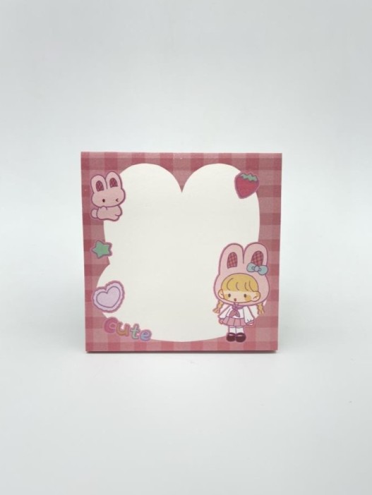 Блок для заметок &quot;Cute bunny&quot;, 50 л. (8*8 см) 