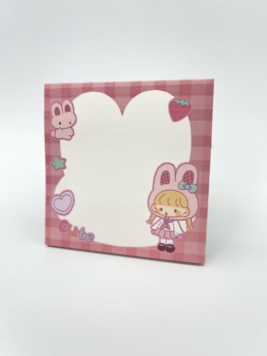Блок для заметок &quot;Cute bunny&quot;, 50 л. (8*8 см) 