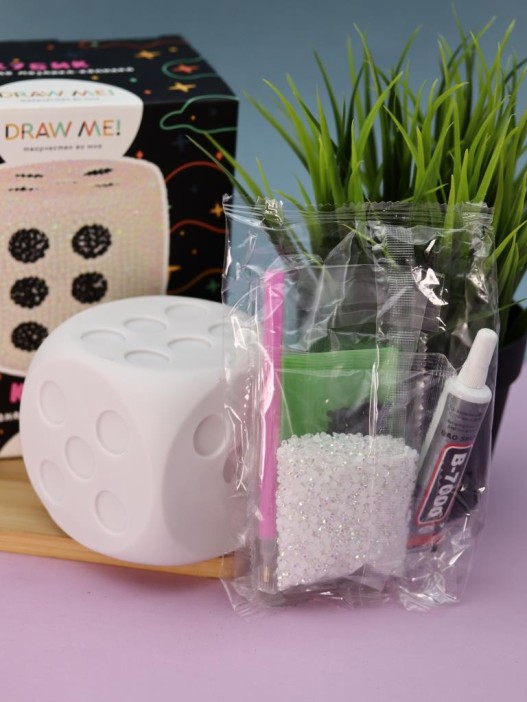 Алмазная мозаика на копилке (нижняя загрузка) Draw Me! «Cube», (9*9*9 см) 