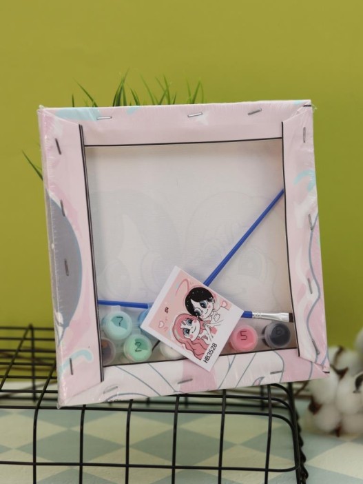 Картина по номерам на подрамнике Draw Me! «Two girlfriends», (20*20 см) 