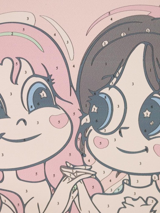 Картина по номерам на подрамнике Draw Me! «Two girlfriends», (20*20 см) 