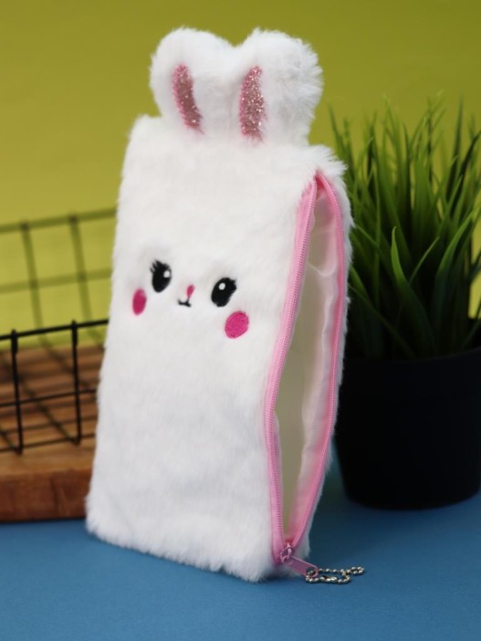 Пенал плюшевый &quot;White hare&quot;, white (25*13 см) 