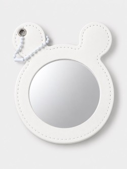 Зеркало - брелок "Ушки", белое