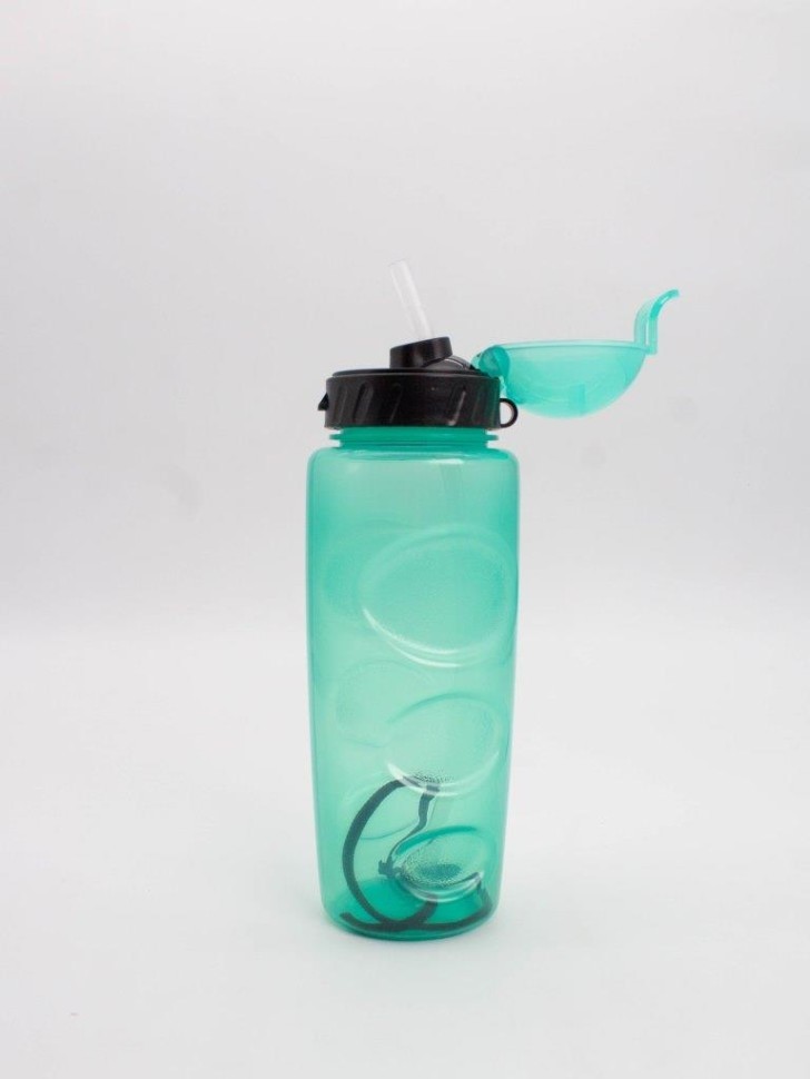 Бутылка "Movement life" с трубочкой, green (500 ml)