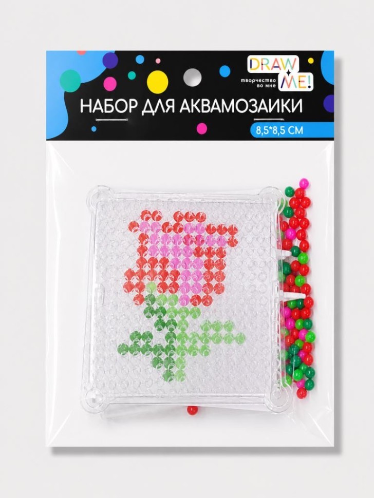 Набор для аквамозаики Draw Me! «Тюльпан» 8,5*8,5 см.