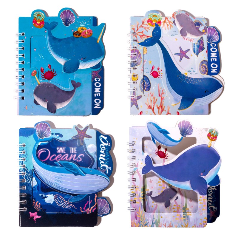 Блокнот "Подводный мир" 48л, 11*12,5см, спираль 