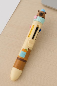 Разноцветная ручка 8 в 1 "Capybara in a cap", brown