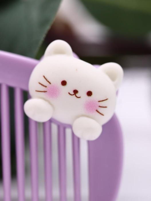 Расческа "Веселые друзья, кот", фиолетовая. 