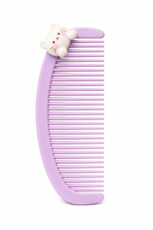 Расческа "Веселые друзья, кот", фиолетовая.