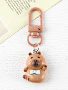 Брелок акриловый iLikeGift "Capybara gentleman", brown