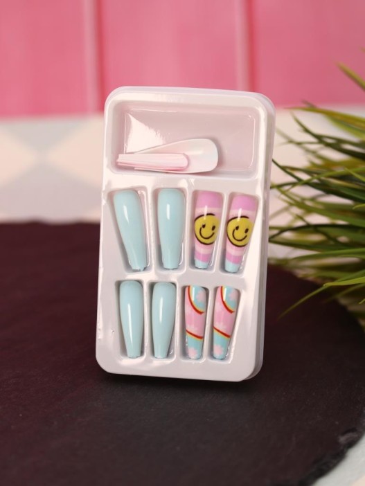 Накладные ногти GIRLY «Rainbow», 12 шт., с клеевыми пластинами 