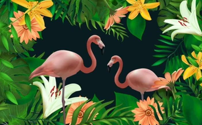 Алмазная мозаика без подрамника &quot;Два фламинго 2&quot;, 15х20 см 