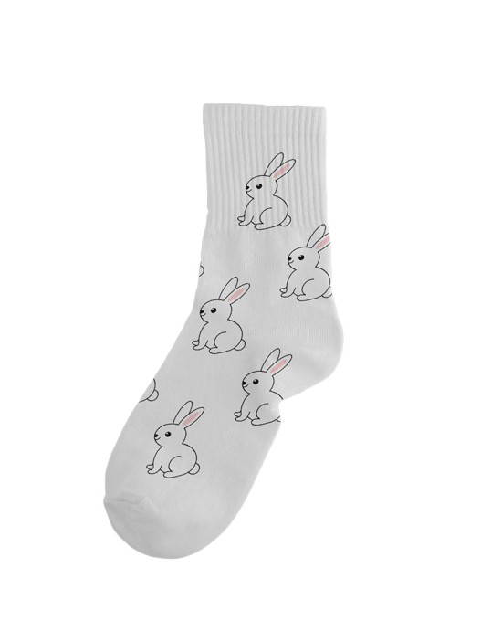 Носки женские "Fluffy bunny", р. 35-40, белый 