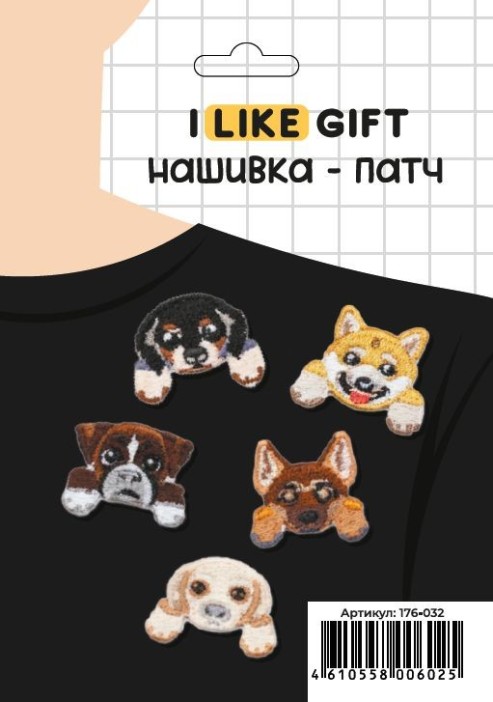 Набор термонашивок для одежды iLikeGift 5 шт. «Dogs», mix 