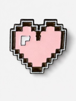Значок металлический iLikeGift "Розовое сердце"