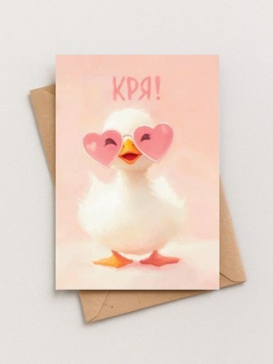 Набор двойных открыток 5 шт. "Кря", 10*15см