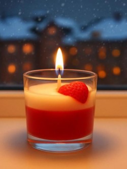 Свеча ароматическая в стакане"Ягодное парфе" 60 гр