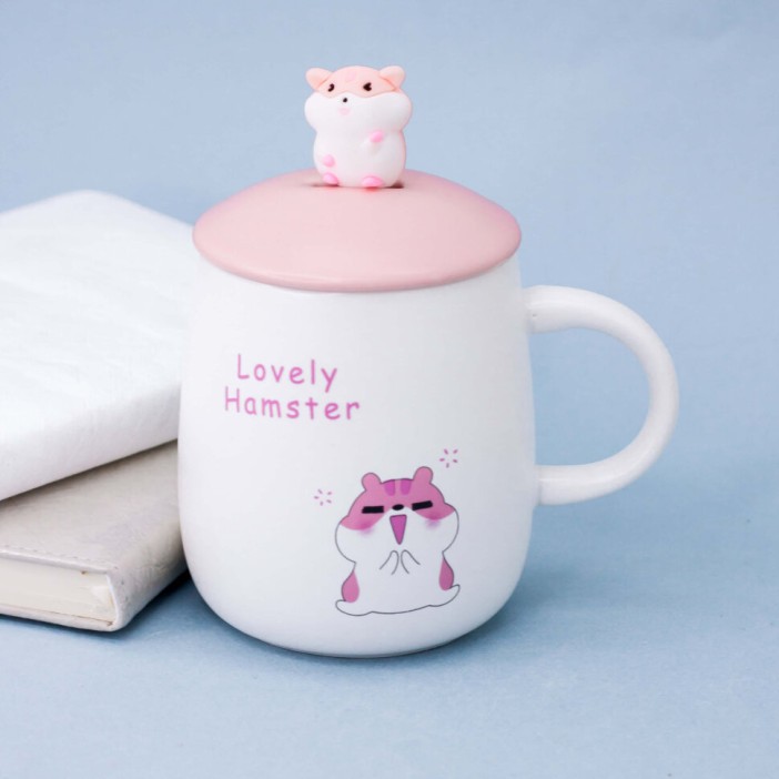 Кружка "Hamster pink", white 