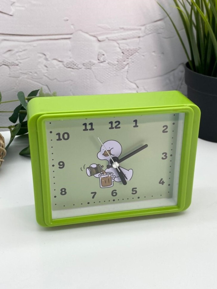 Часы-будильник «Goose», green (13х10 см)