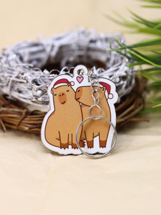 Брелок ECO из дерева &quot;Cappy new year! Love&quot; 