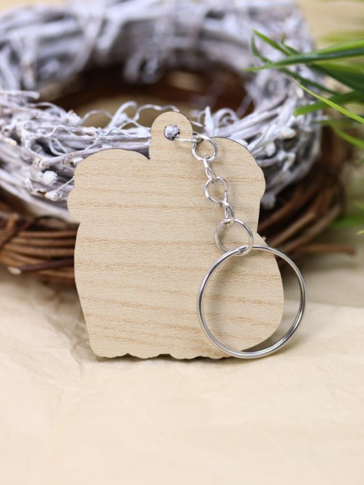 Брелок ECO из дерева &quot;Cappy new year! Love&quot; 