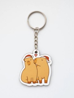 Брелок ECO из дерева &quot;Cappy new year! Love&quot;