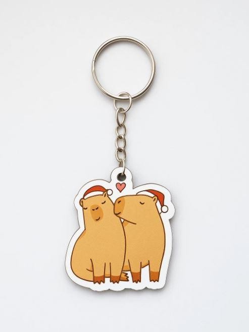 Брелок ECO из дерева &quot;Cappy new year! Love&quot; 