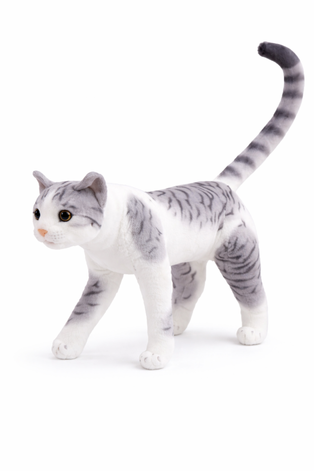 Мягкая игрушка "Котоходовка", серая (20х13см)