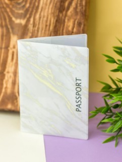 ОБЛОЖКА ДЛЯ ПАСПОРТА &quot;White gold marble&quot;, плотность 600 мкм