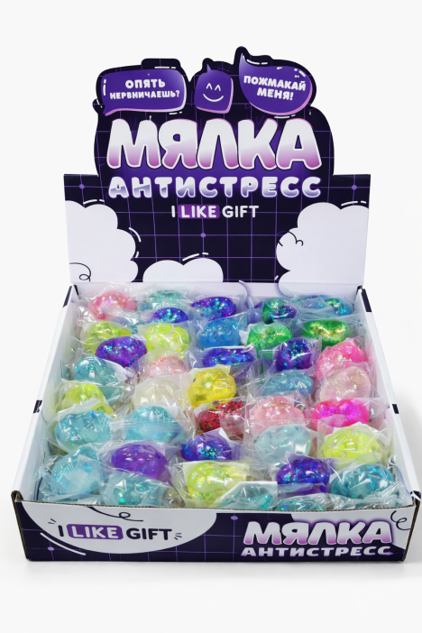 Мялка - антистресс «Сердце», шоу-бокс 40 шт. 