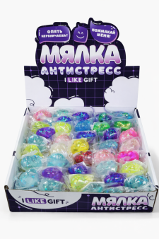 Мялка - антистресс "Сердце", шоу-бокс 40 шт.