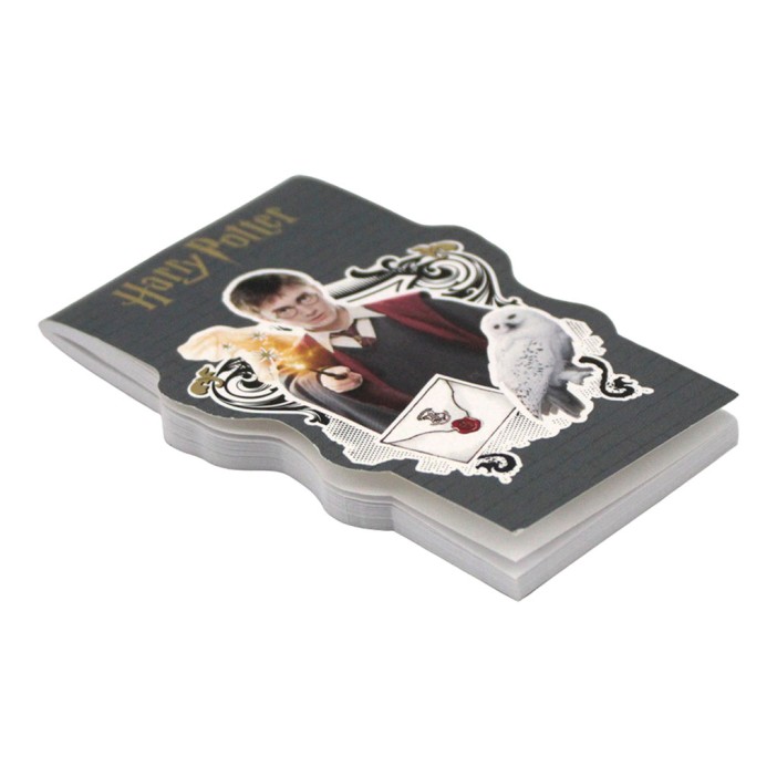 Блокнот фигурный А7 "Гарри Поттер-4", 40л, на скрепке, тиснение золотой фольгой 