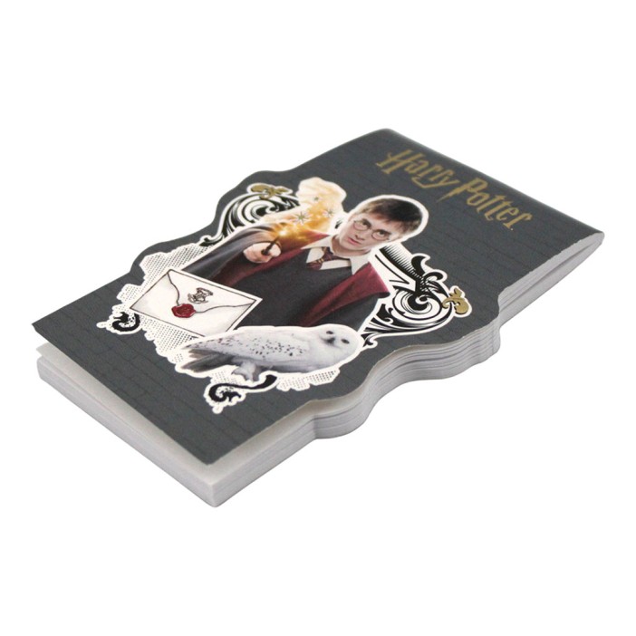 Блокнот фигурный А7 "Гарри Поттер-4", 40л, на скрепке, тиснение золотой фольгой 