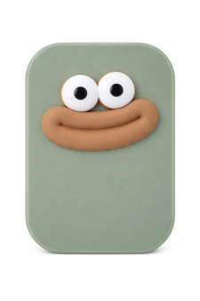 Зеркало с расческой "Thick-lipped", зелёное