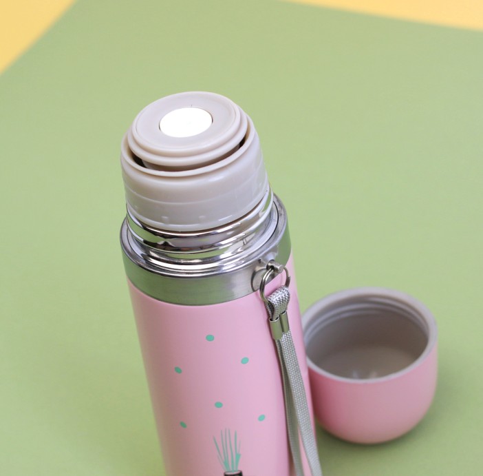 B-M-2532W-Z ТЕРМОС "The little plants" 350 ml (розовый) 