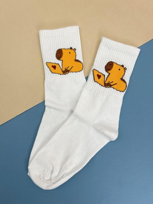 Носки «Capybara business», белый, мужские/женские р. 35-40 