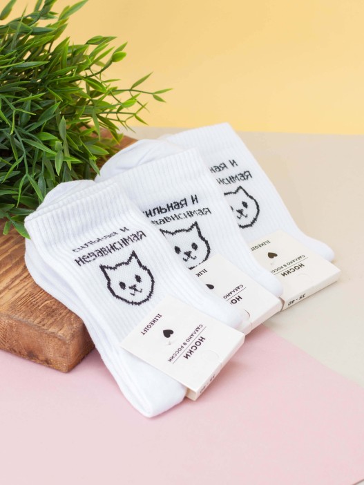 Носки женские &quot;Сильная и независимая&quot;, р. 35-40 