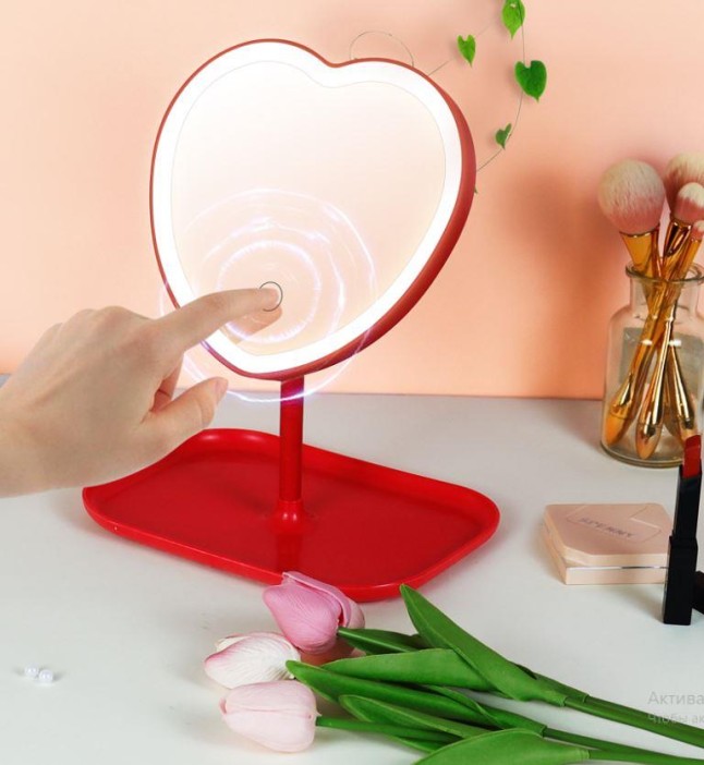 Зеркало настольное с подсветкой &quot;Lumi Love&quot;, 28*23*20 см 